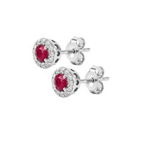 Earrings Idee Preziose dal 1987 Woman in White Gold Rubino IP.OK18B/1R